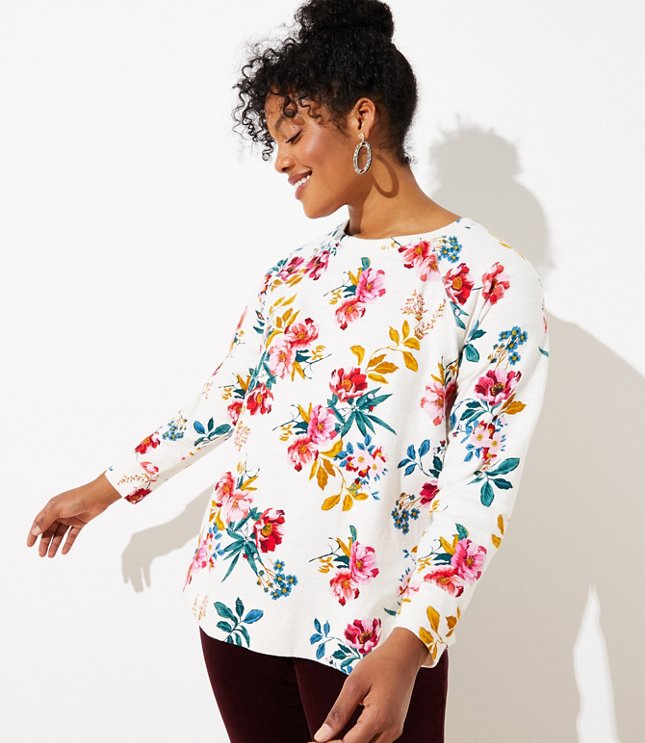 loft floral sweatshirt