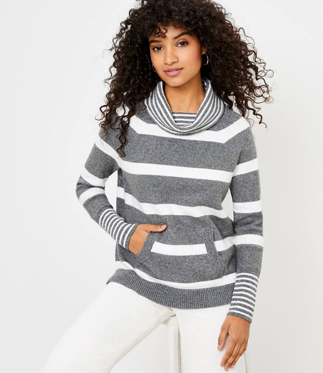 bottom cowl neck cardigan