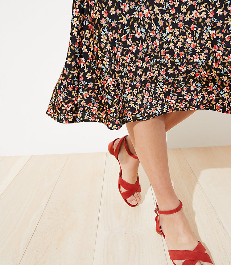 Floral Pull On Midi Skirt image number 2