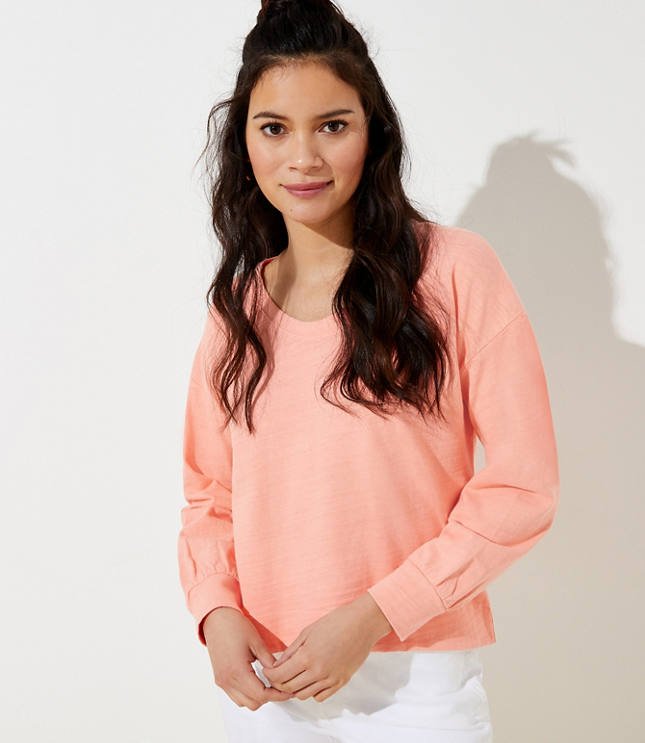 LOFT Plus Curved Hem Sweatshirt