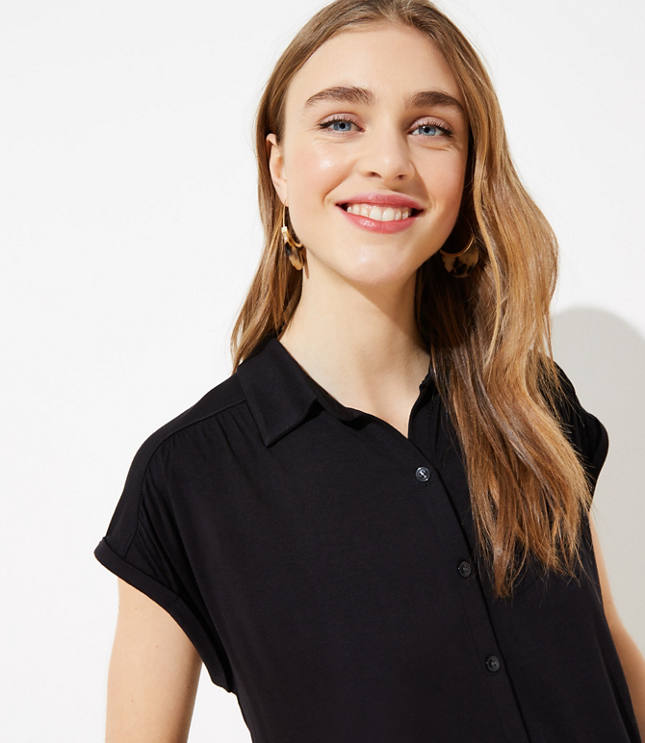 Knitted button-down garment