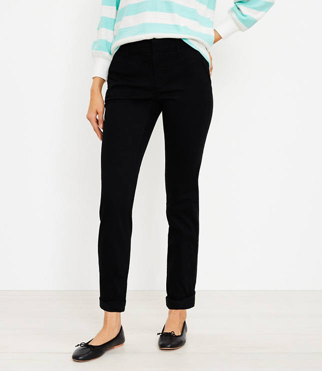 Petite high-rise girlfriend chino pant