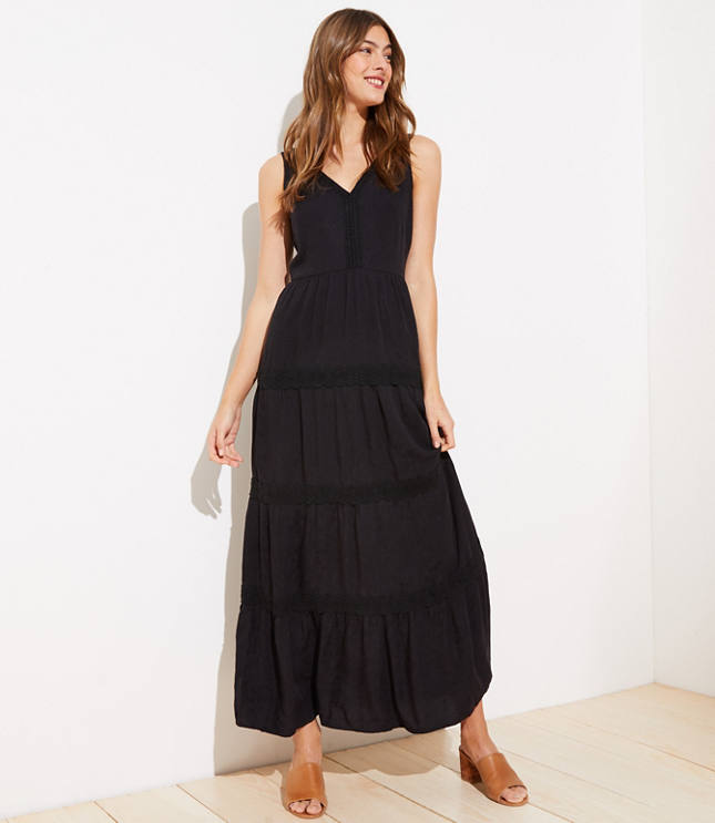 loft black maxi dress