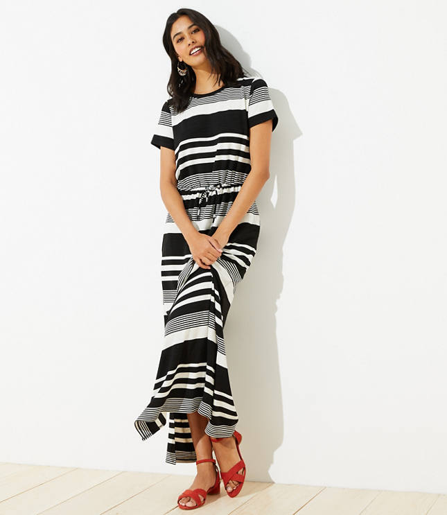 striped t shirt maxi dress