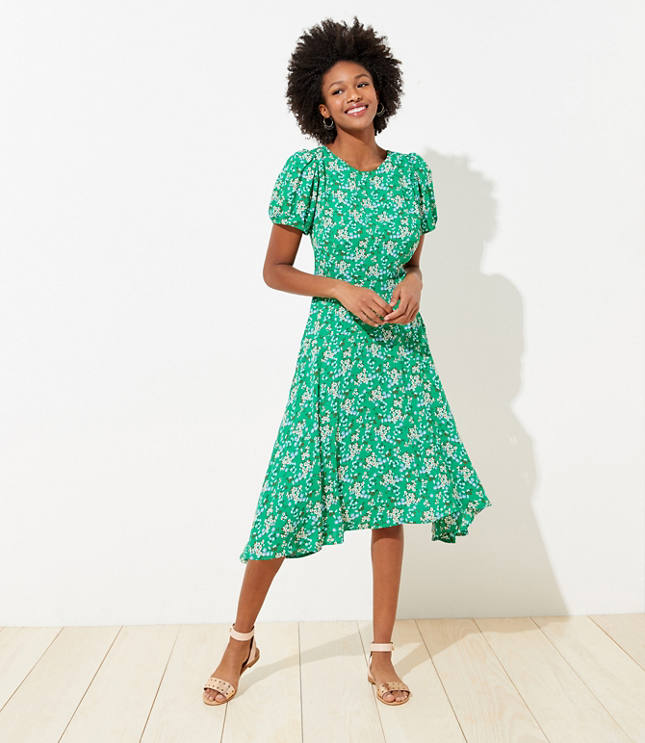 loft green dress