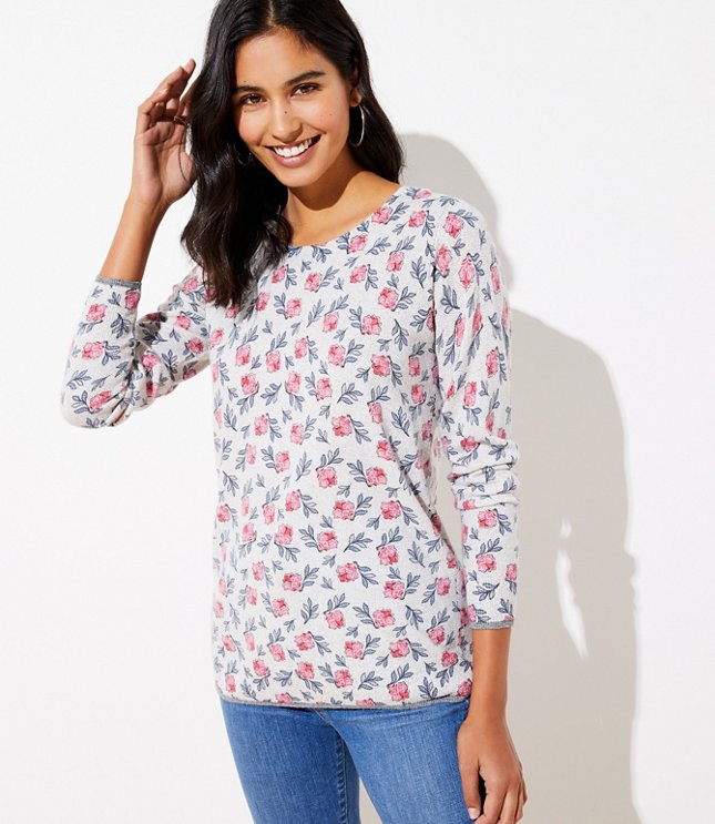 loft floral sweatshirt