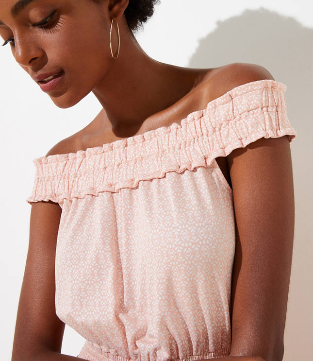 LOFT Plus LOFT Beach Off The Shoulder Dress