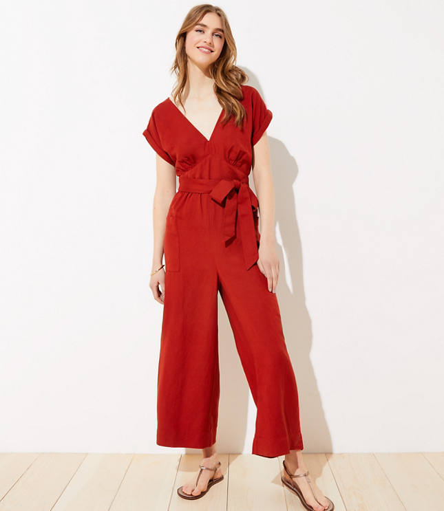 loft red jumpsuit