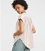 Lou & Grey Striped Tie Front Shirt carousel Product Image 3