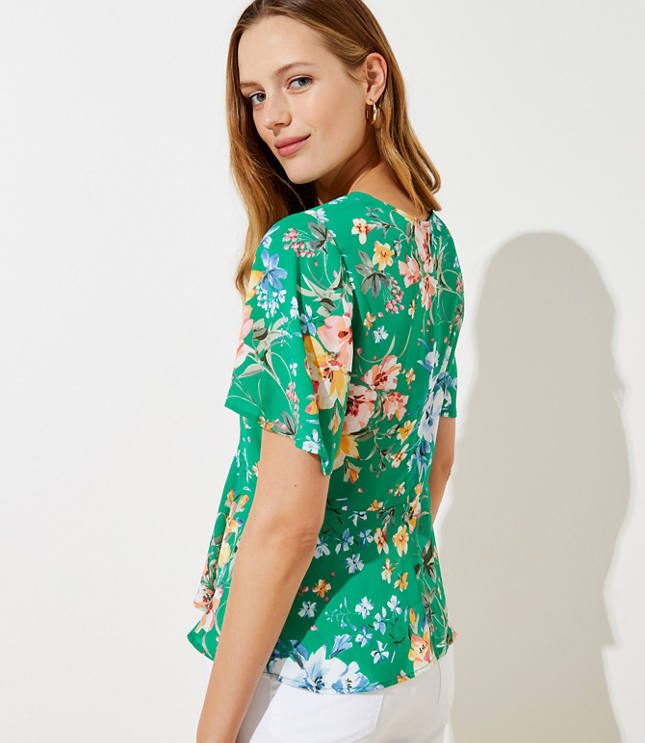 Bloom Pepulum Top <br> -Beige.check-