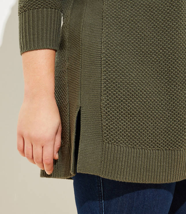 LOFT Plus Textured Open Cardigan