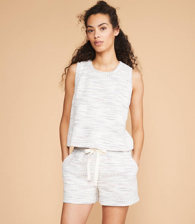 Lou & Grey Mosaic Boucle Drawstring Shorts