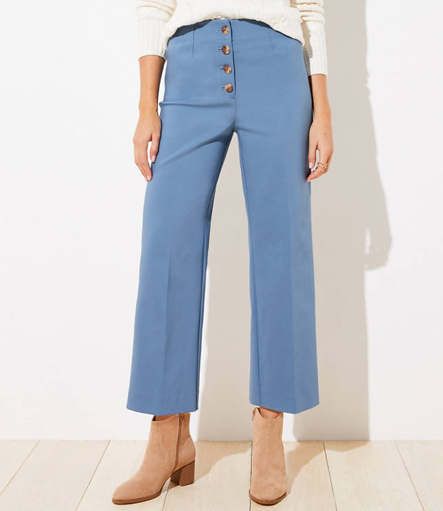 high waisted wide leg ankle pants