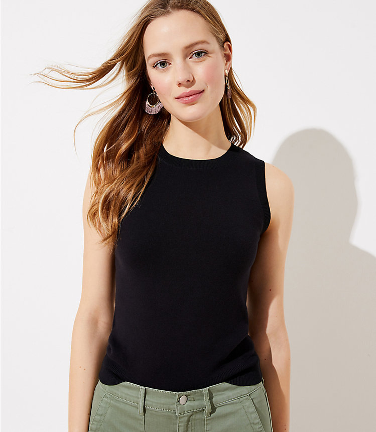 Cropped Sweater Tank image number null