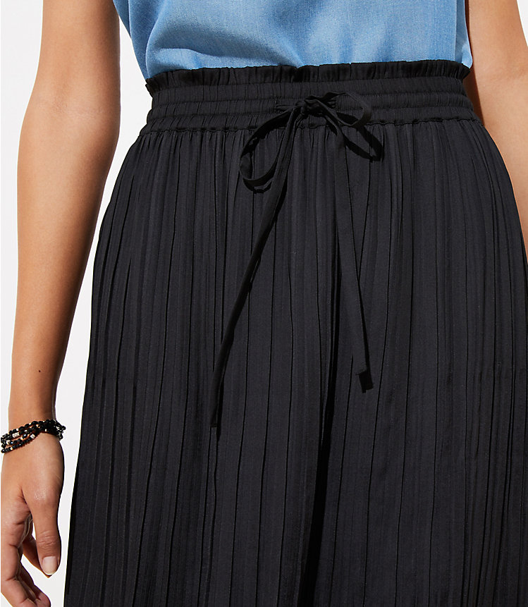 Crinkle Drawstring Midi Skirt image number 1