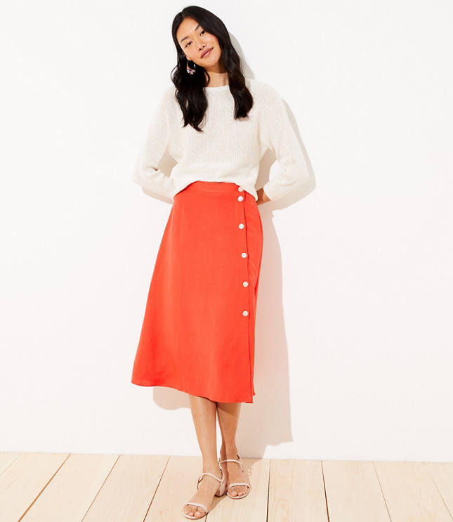 red button skirt