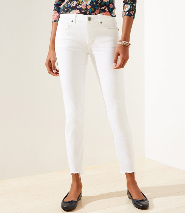 slimming white jeans