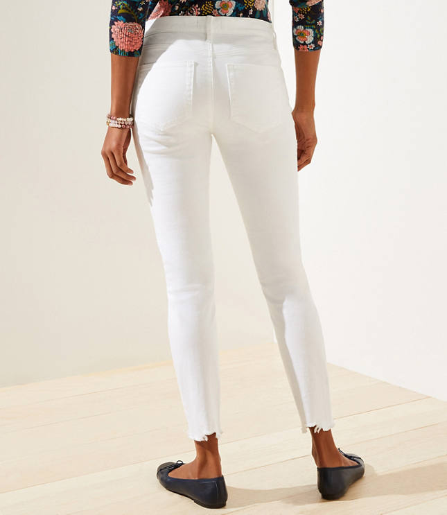 loft curvy white jeans