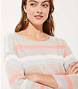 Shimmer Striped 3/4 Sleeve Sweater carousel Product Image 2