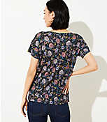 Floral Drop Shoulder Tee carousel Product Image 3