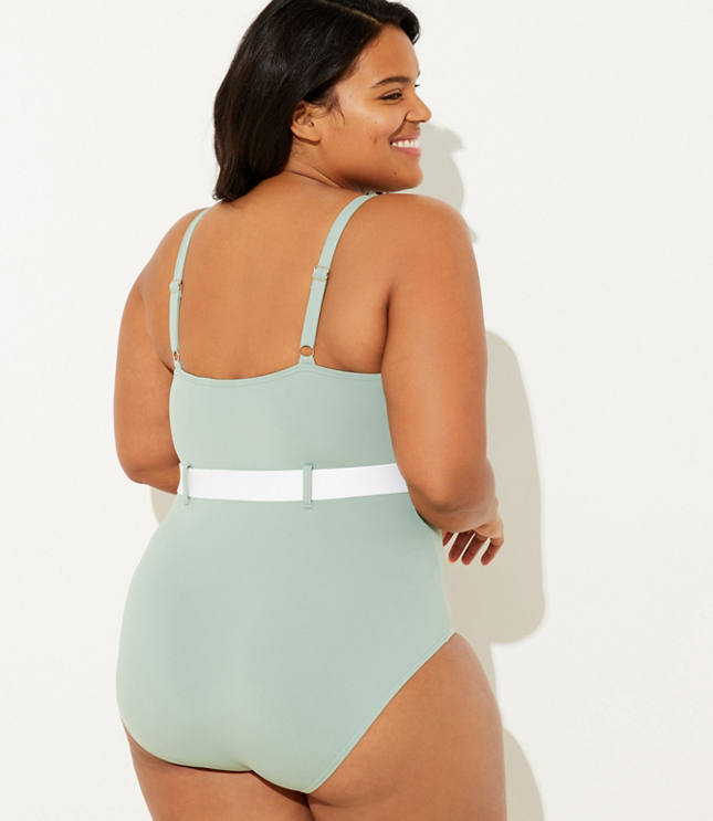 LOFT Plus + LOFT Beach Belted One Piece Swimsuit