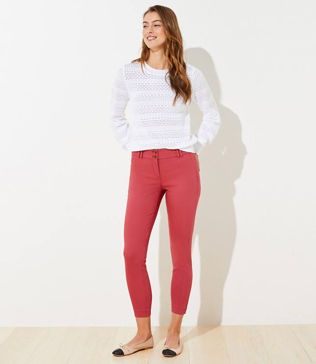 loft red jeans