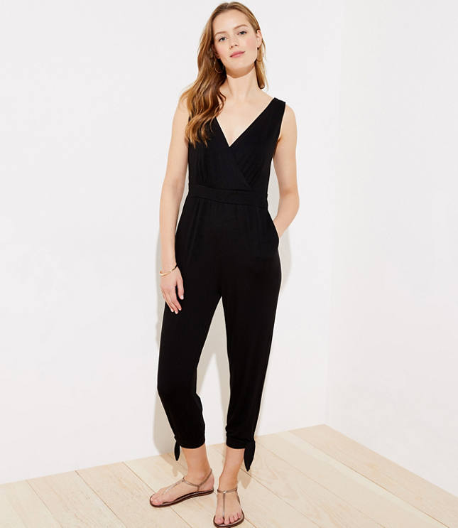 LOFT Beach Tie Cuff Jumpsuit