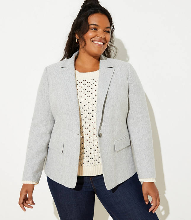 grey blazer plus size