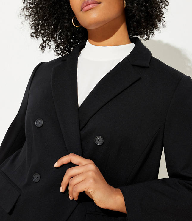 LOFT Plus Ponte Double Breasted Blazer