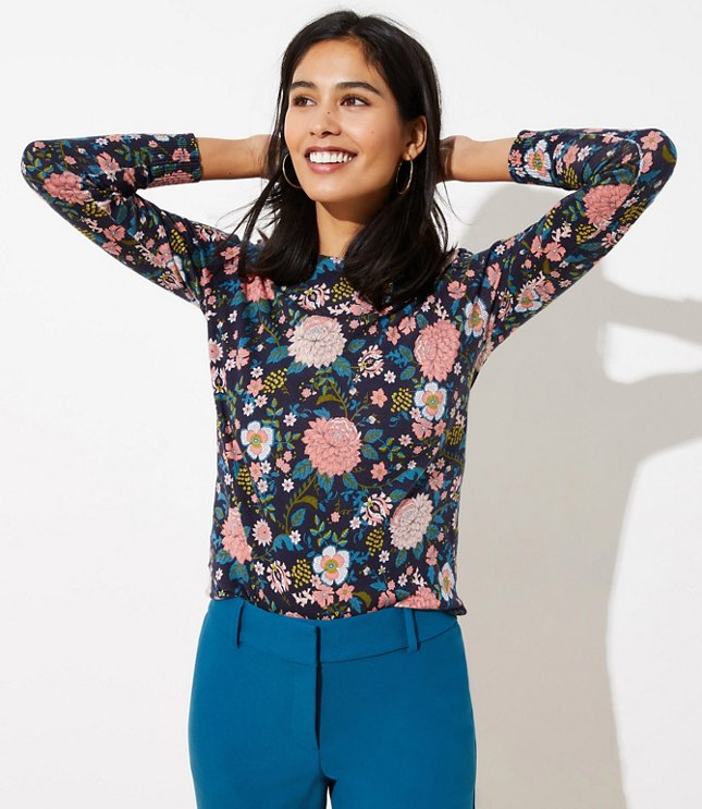 loft floral sweatshirt