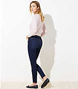Snap Hem Slim Pocket Skinny Jeans in Rich Dark Indigo Wash carousel Product Image 3