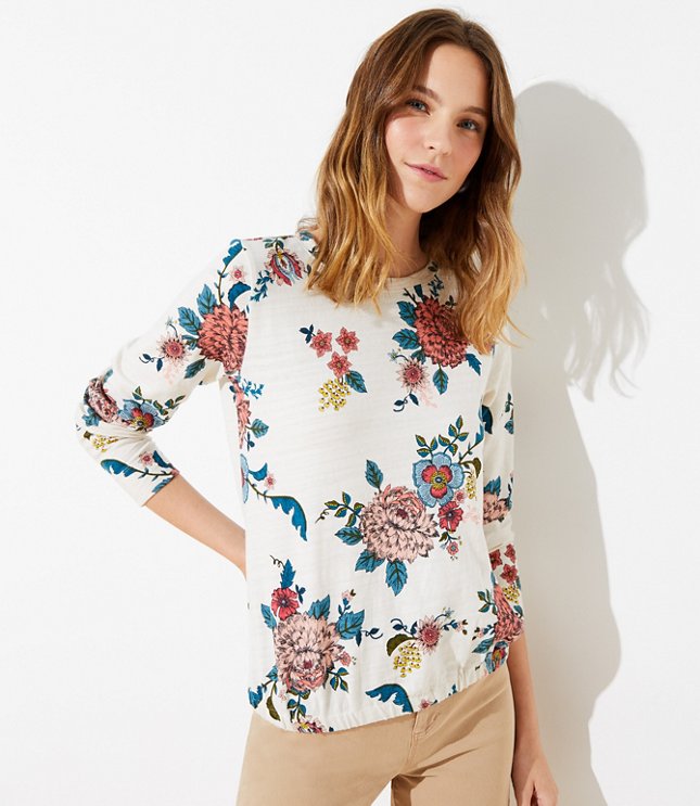 loft floral sweatshirt