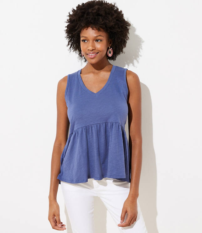 Vintage Soft Peplum Tank