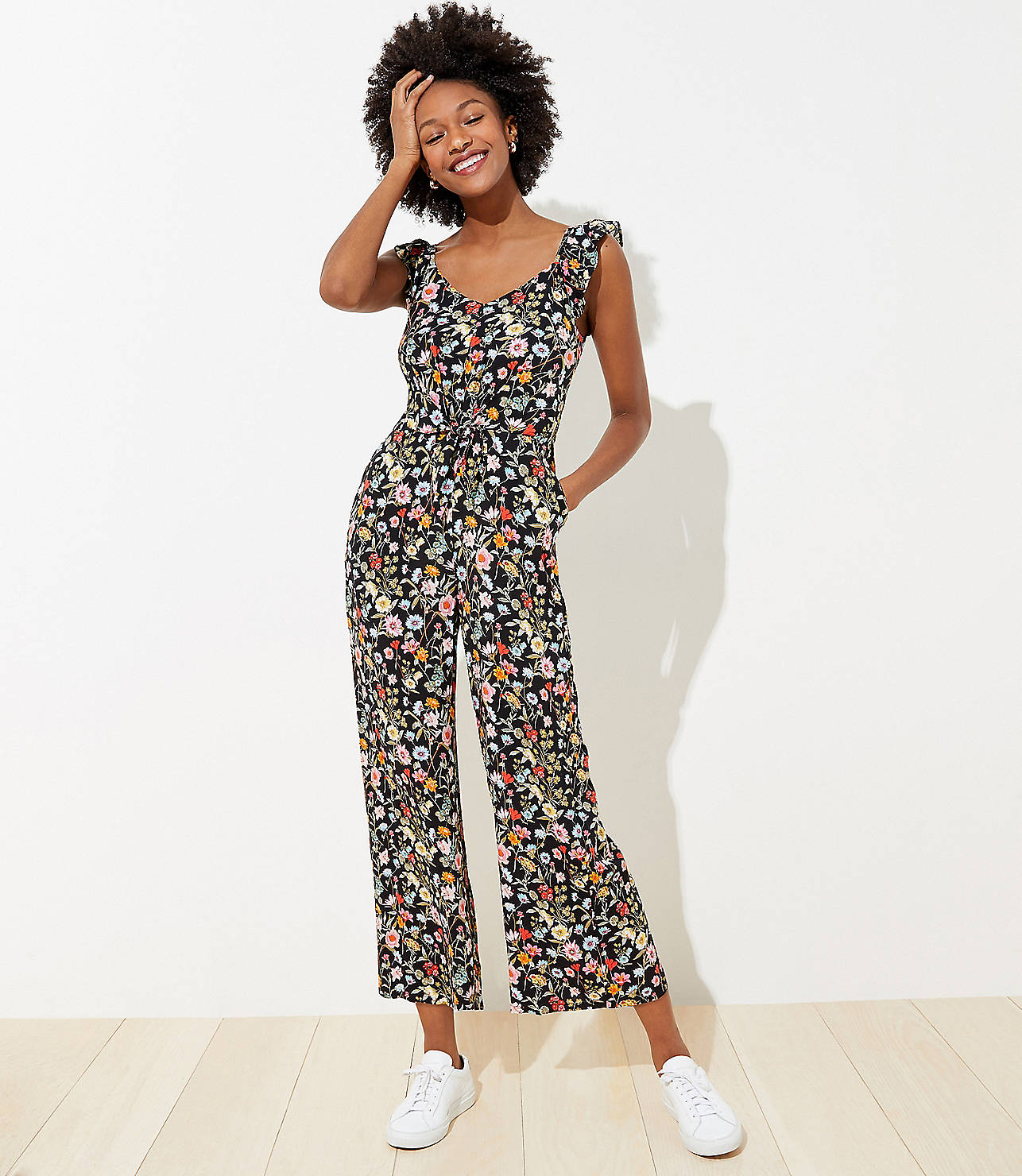 Lily Ruffle Tie Front Jumpsuit
