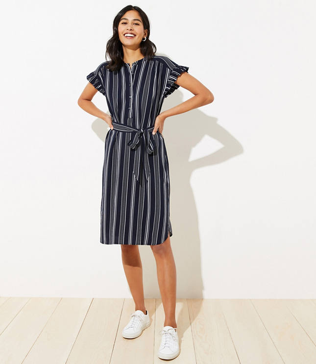 tie waist shirt dress