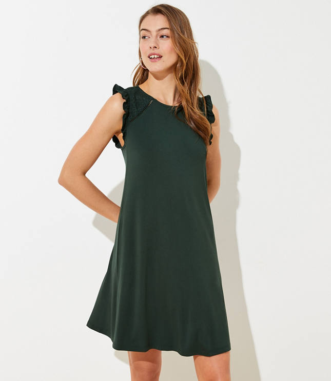 ruffle eyelet dress