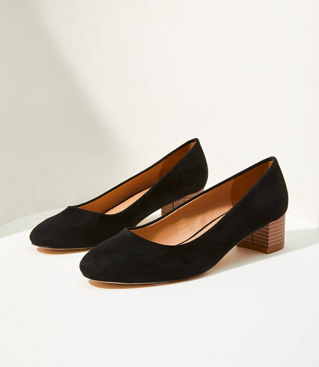 pumps low block heel