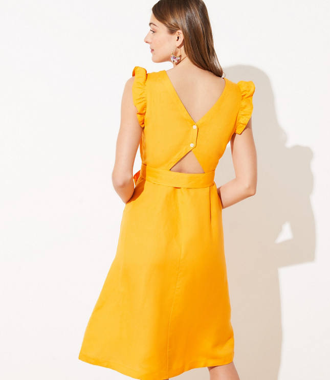 cut out back midi dress