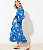 Maternity Floral Tiered Maxi Dress carousel Product Image 1