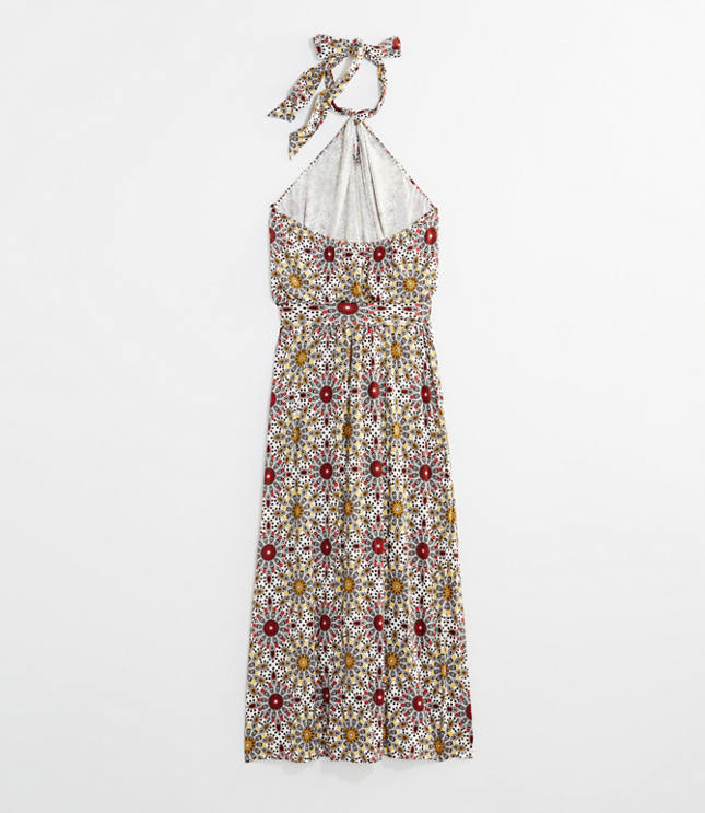floral halter maxi dress