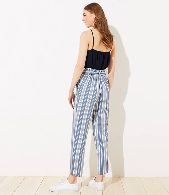 Striped paperbag outlet pants