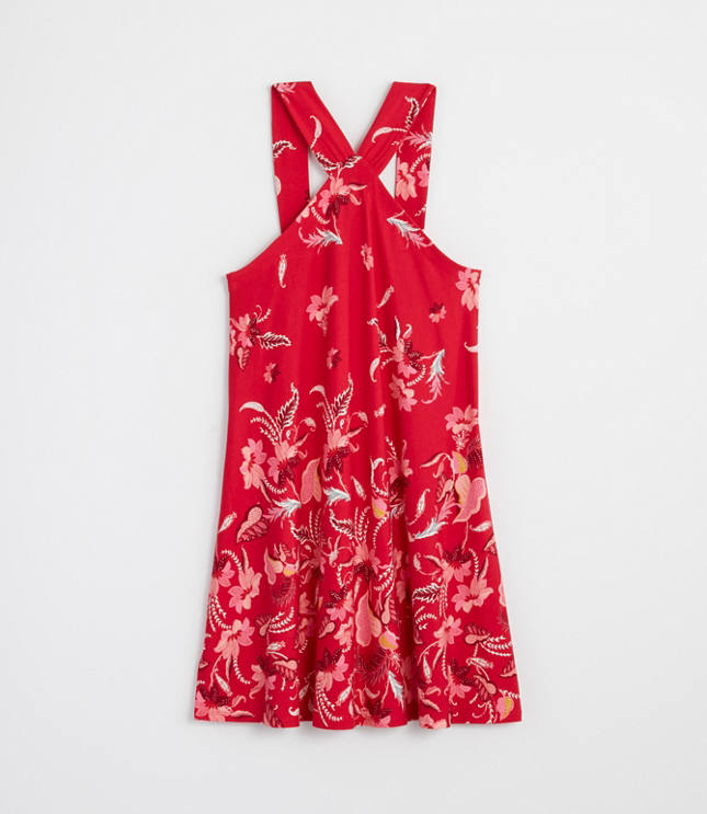 Floral Halter Swing Dress