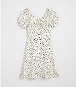 Dotted Tie Back Flare Dress carousel Product Image 3