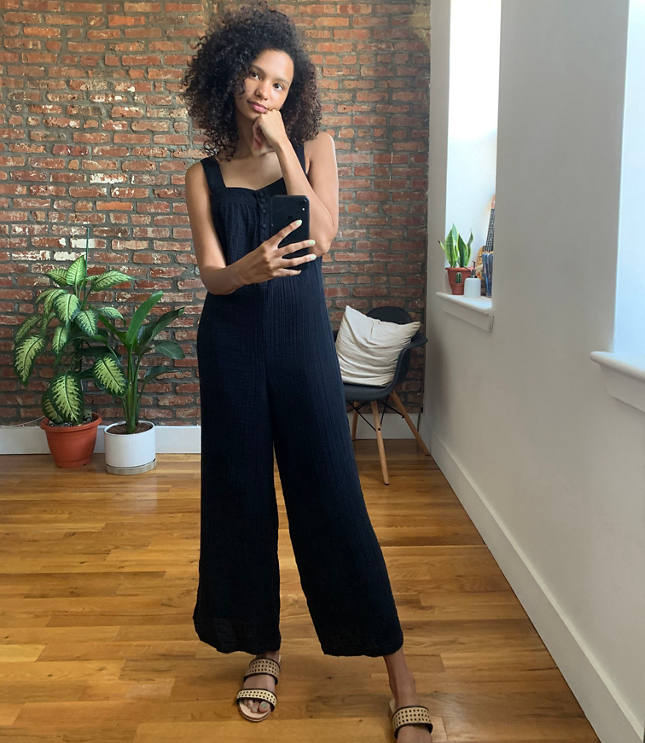 Image of Lou & Grey Lou & Grey Triple Cloth Button Jumpsuit