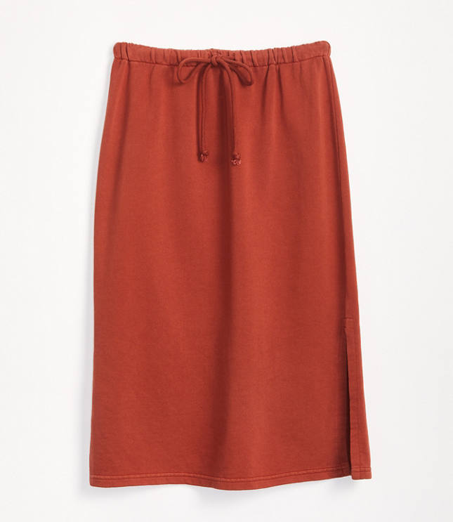 drawstring midi skirt