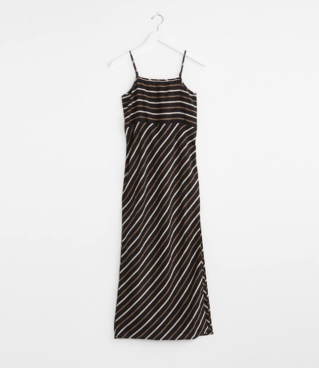 black and grey striped dress