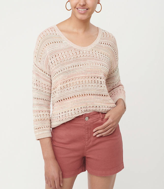 Stitchy V-Neck Sweater