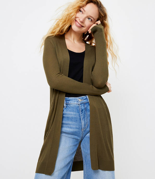 Loft draped open cardigan hotsell