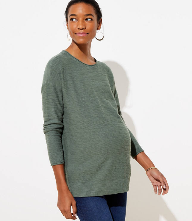grey maternity sweater