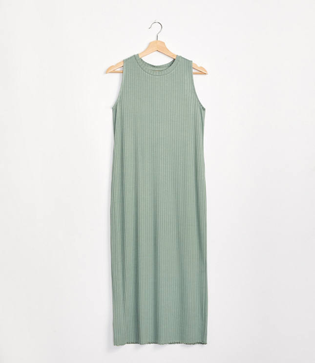 grey ribbed maxi dress